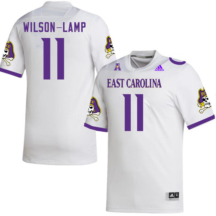 Men #11 Andrew Wilson-Lamp ECU Pirates College Football Jerseys Stitched-White